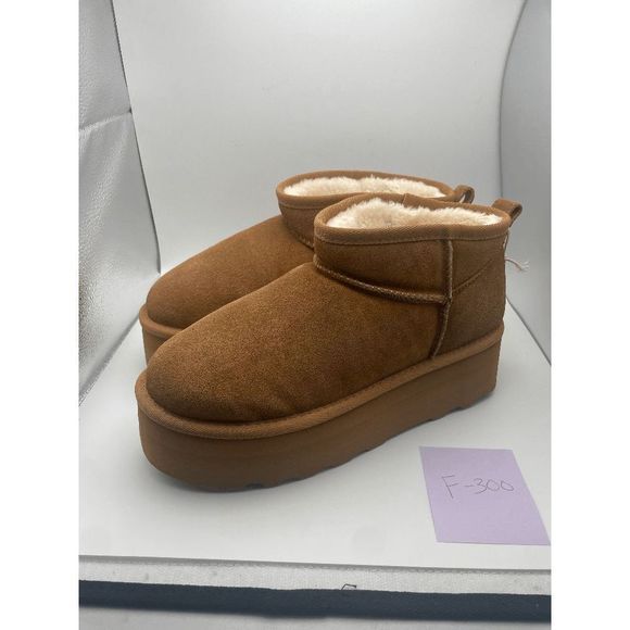 CUSHIONAIRE Women's COZY Genuine Suede pull on platform boot, Chestnut 8 - Picture 2 of 6